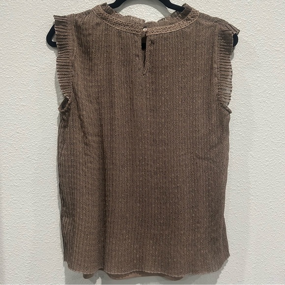 Adrianna Papell Women's Ruffle Tank Top - Picture 2 of 5